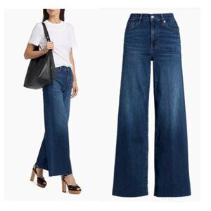 FRAME Le Slim Palazzo Raw Fray Jeans